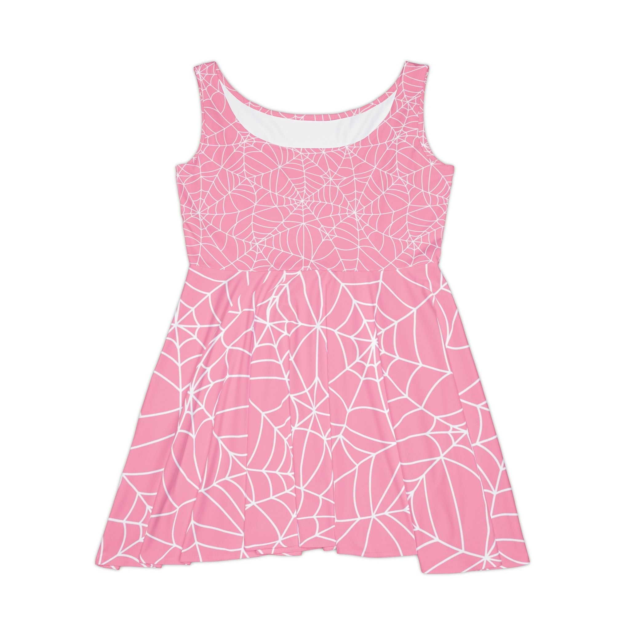 Printify Pink Spiderweb Skater Dress 2025