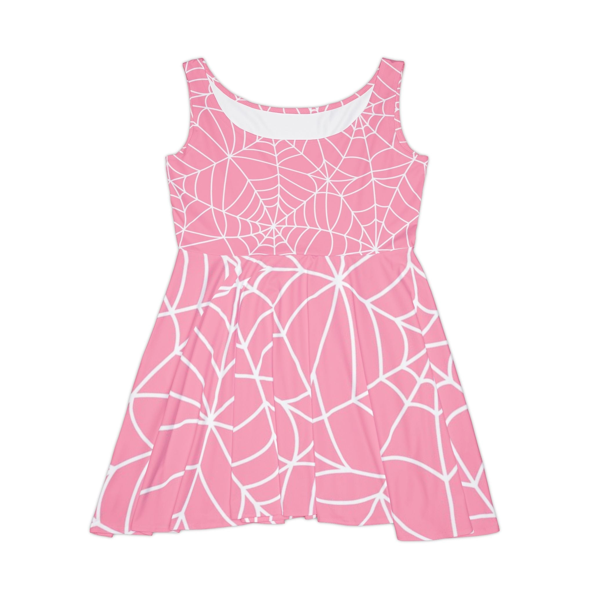 Printify Pink Spiderweb Skater Dress 2025