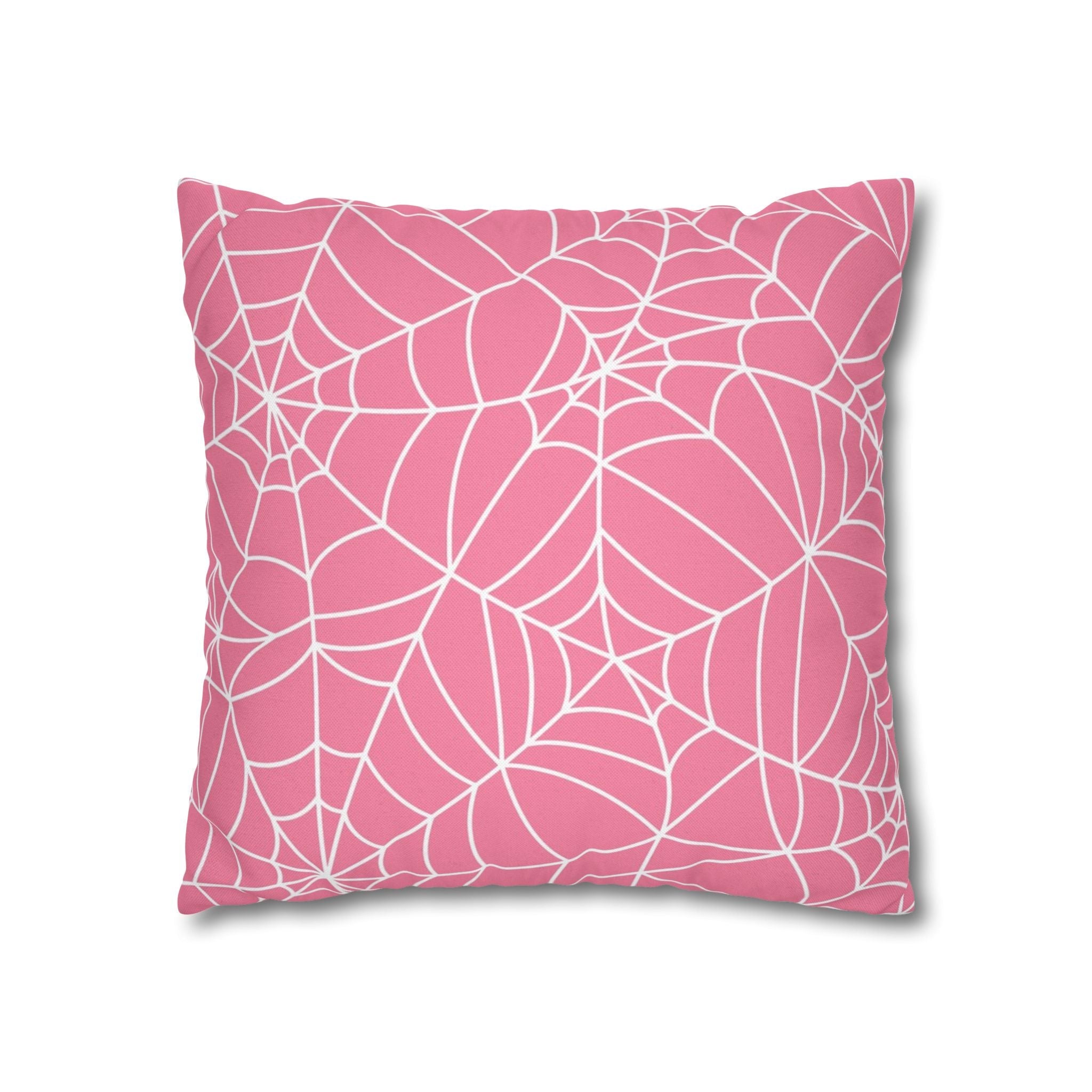 Pink Spiderweb Throw Pillow, Artsulli - Art is Long, Life is Short, Home Decor, , , , , , , 