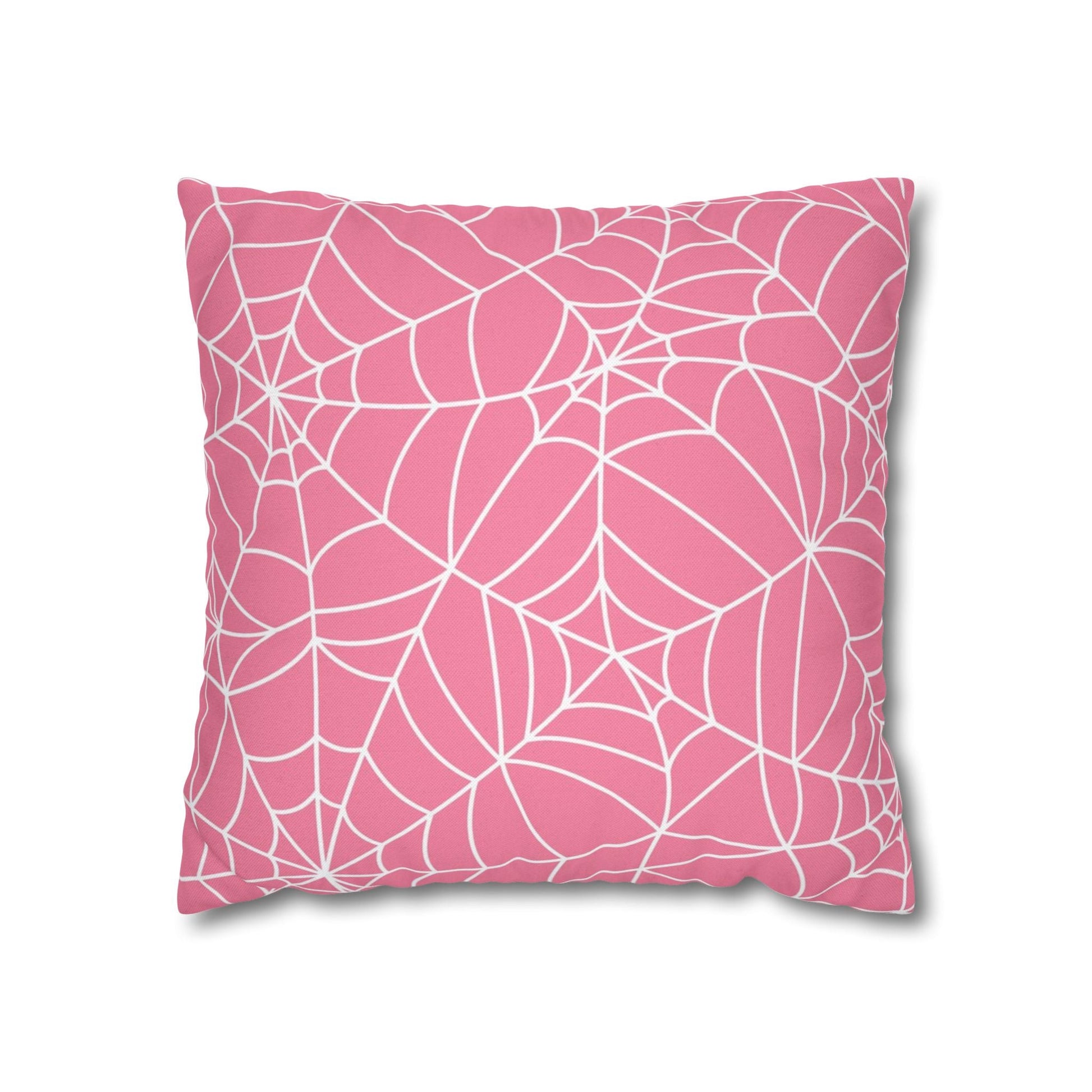 Pink Spiderweb Throw Pillow, Artsulli - Art is Long, Life is Short, Home Decor, Size, 16" × 16", , , , , 21352987195423092879