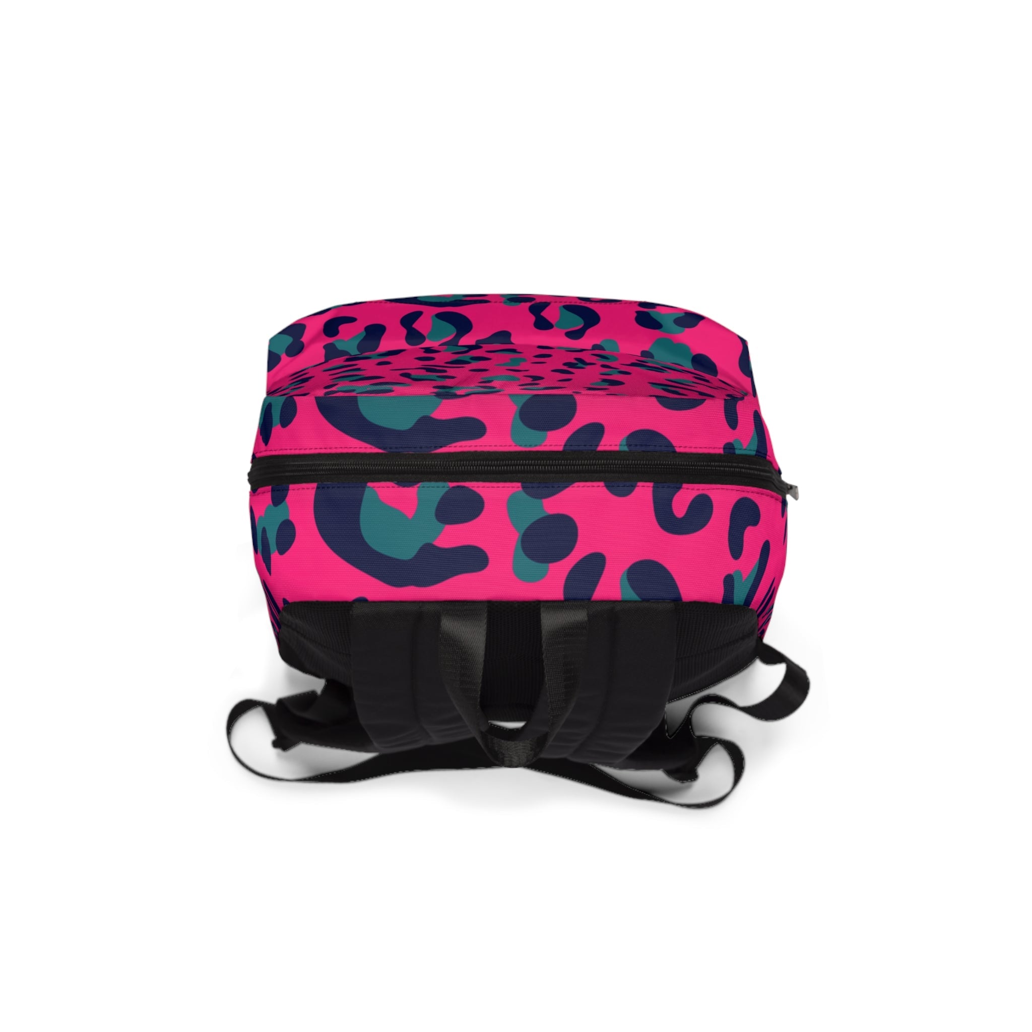 Pink Teal and Blue Leopard Backpack, Artsulli - Art is Long, Life is Short, Bags, , , , , , , 