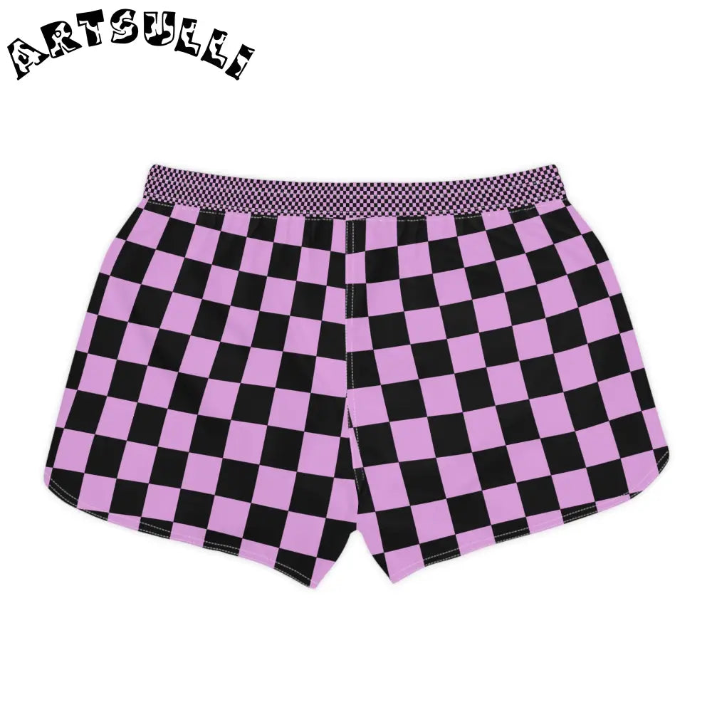 Pixel Punk Vision Checkered Shorts, Artsulli - Art is Long, Life is Short, All Over Prints, , , , , , , 