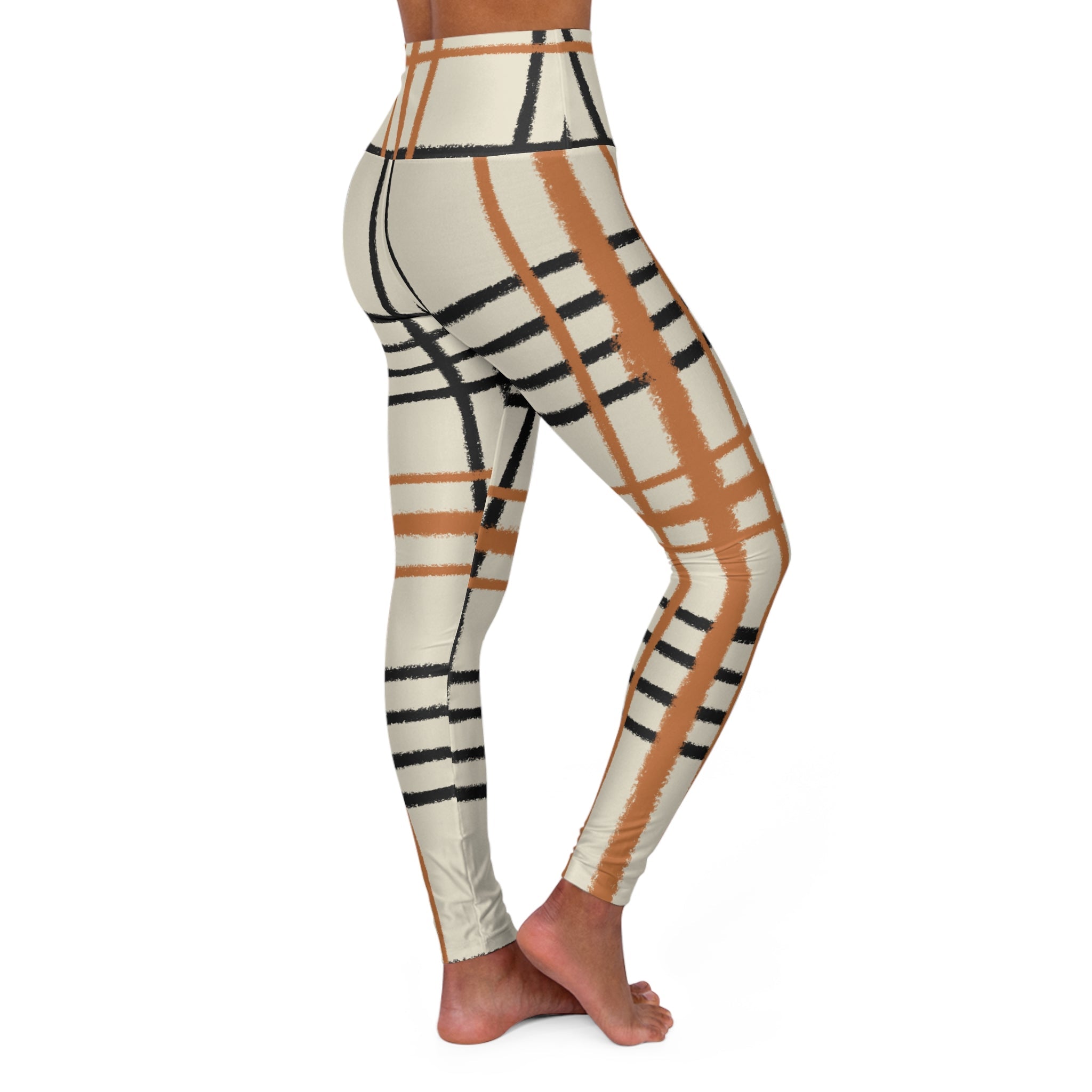 JAKKOUTTHEBXX Plaid High Waisted Yoga Leggings 2025