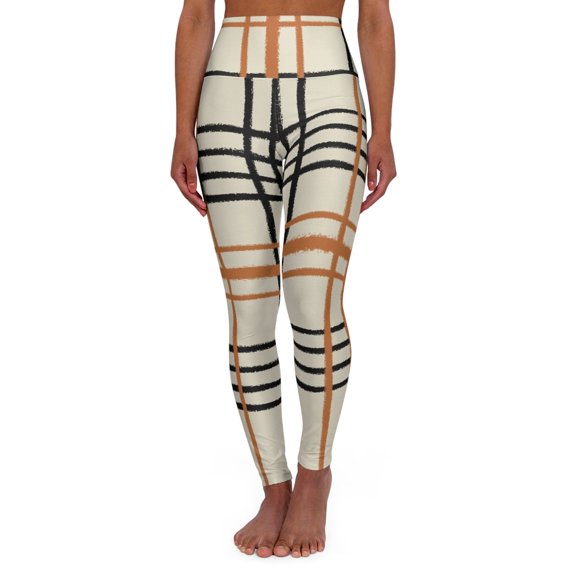 JAKKOUTTHEBXX Plaid High Waisted Yoga Leggings 2025