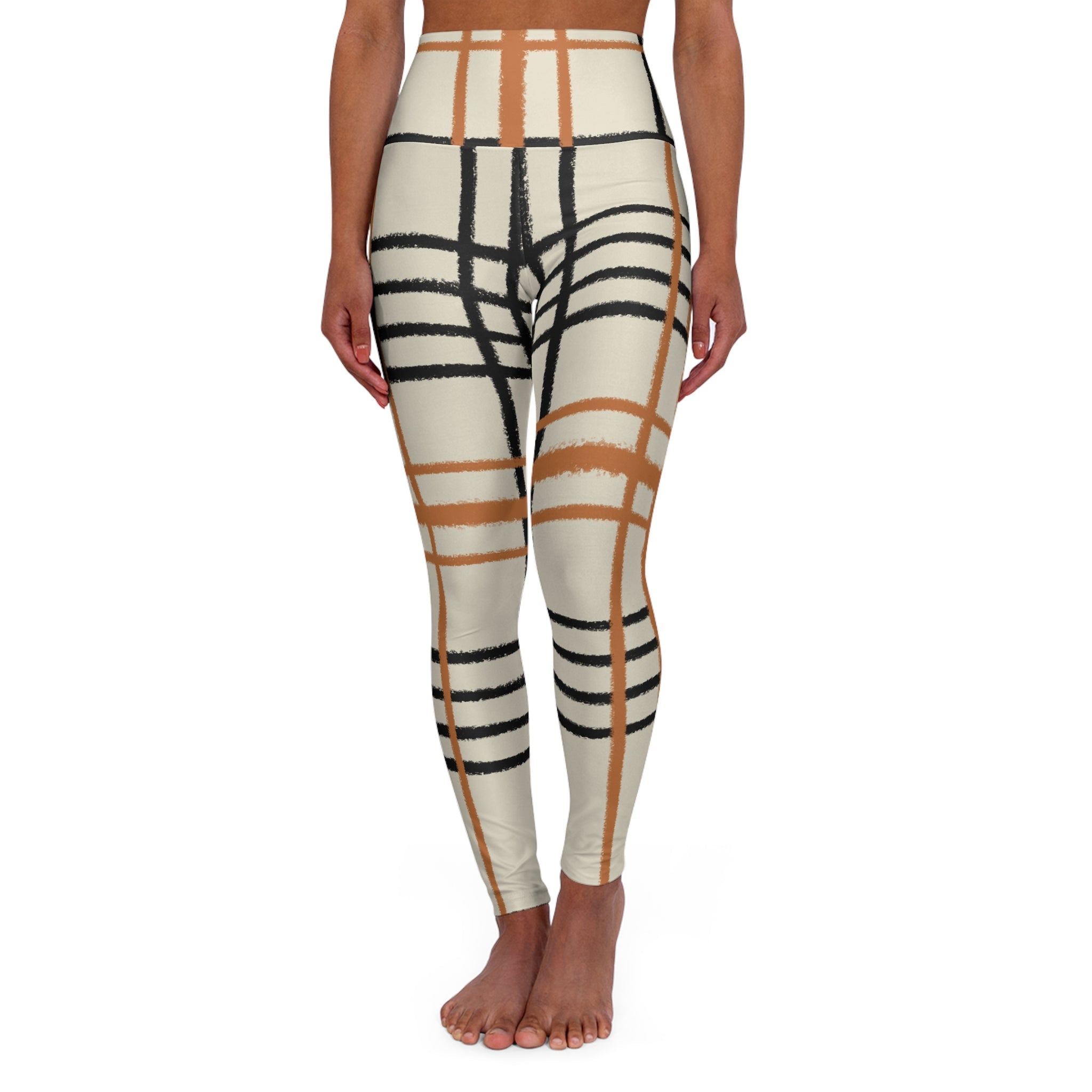 JAKKOUTTHEBXX Plaid High Waisted Yoga Leggings 2025