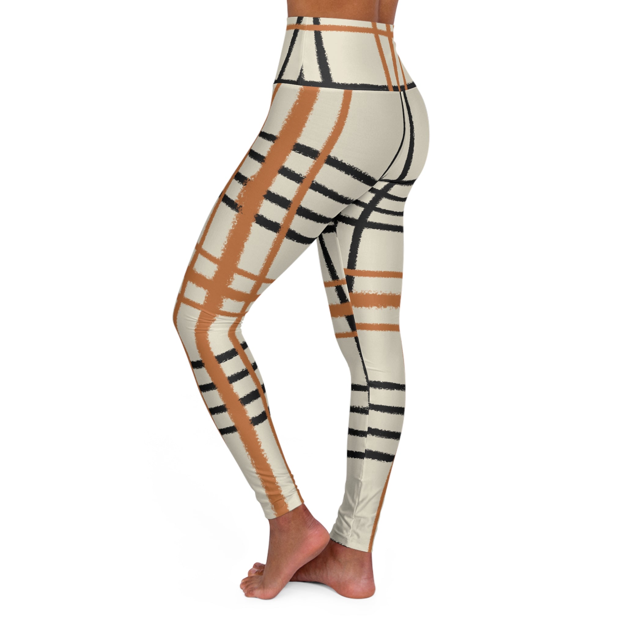JAKKOUTTHEBXX Plaid High Waisted Yoga Leggings 2025