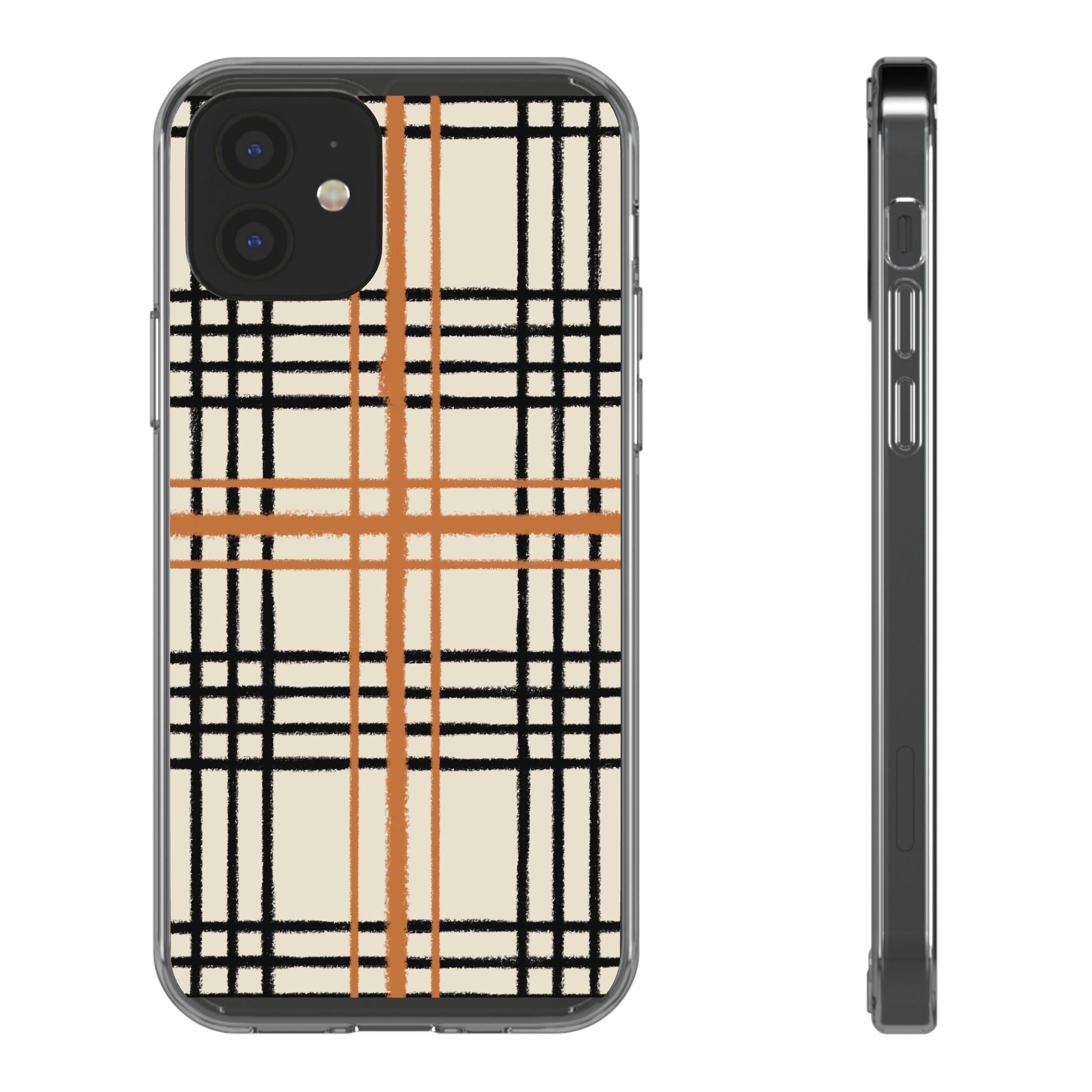 JAKKOUTTHEBXX Plaid iPhone 12 Pro Max Clear Case 2025