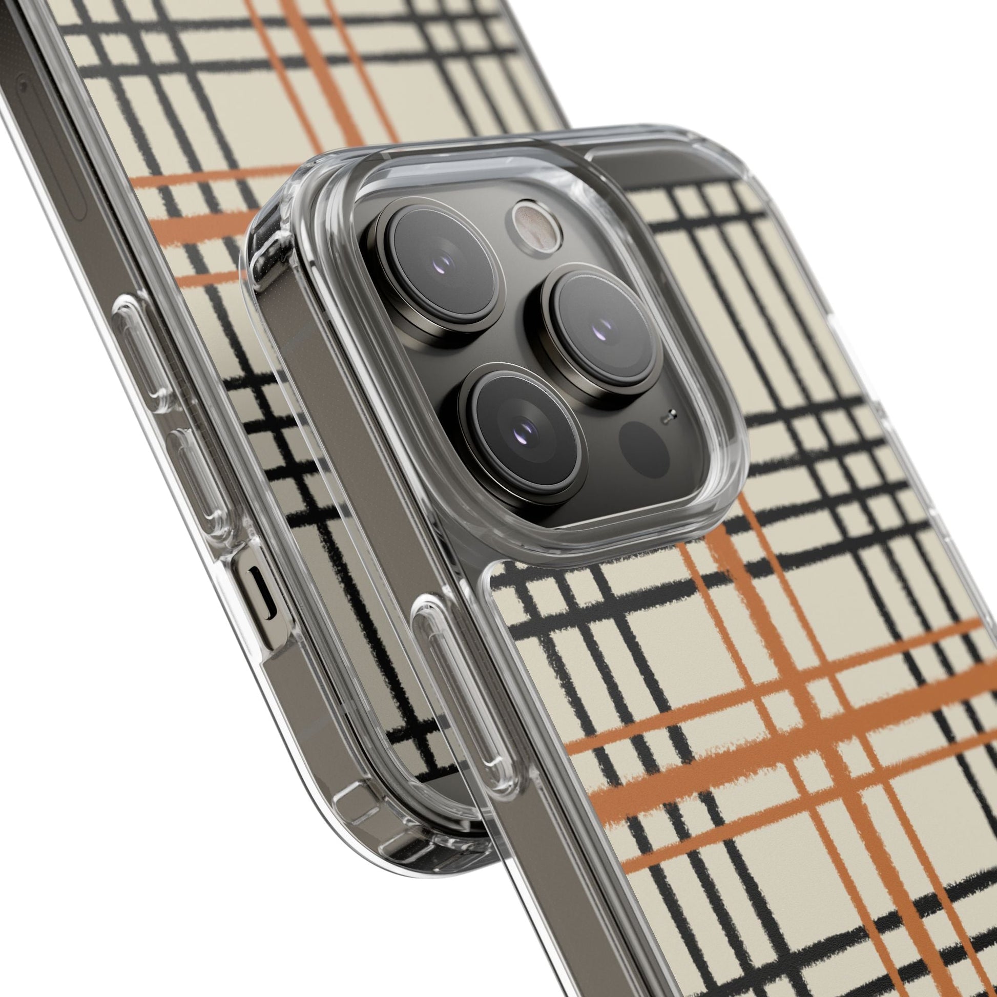 JAKKOUTTHEBXX Plaid iPhone 12 Pro Max Clear Case 2025