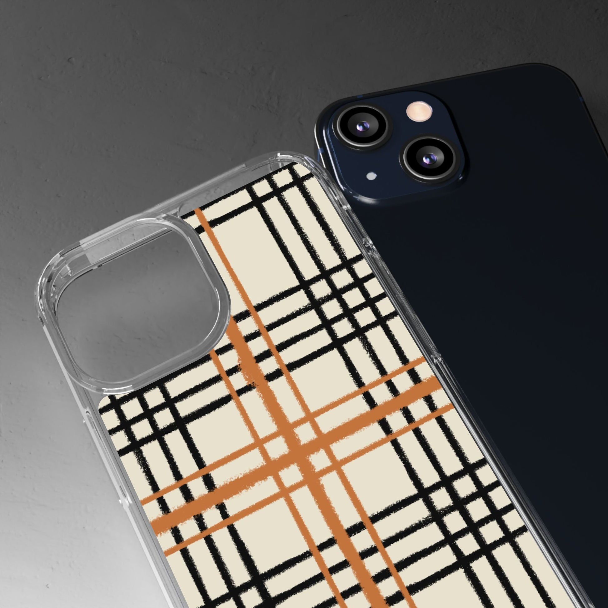 JAKKOUTTHEBXX Plaid iPhone 12 Pro Max Clear Case 2025