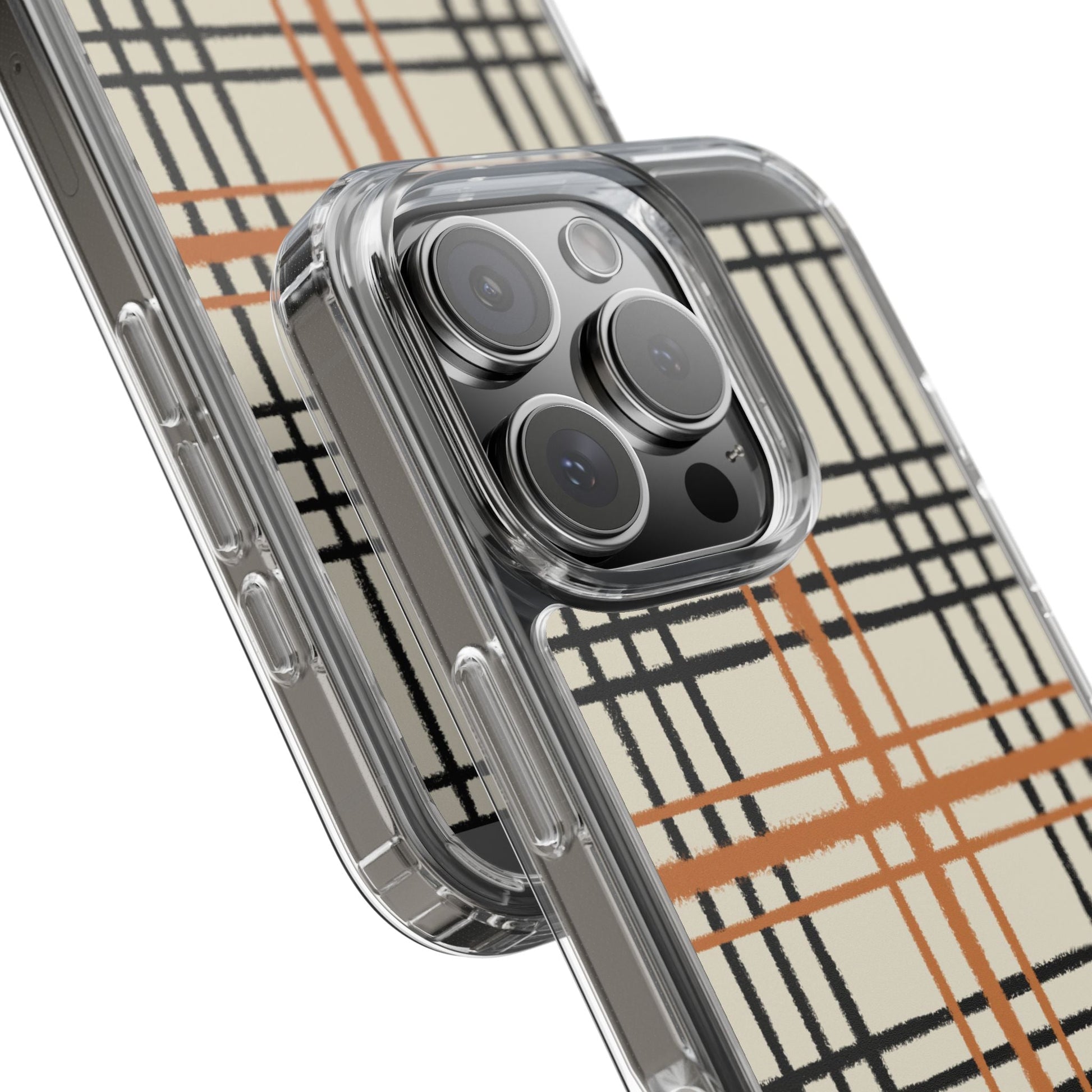 JAKKOUTTHEBXX Plaid iPhone 12 Pro Max Clear Case 2025