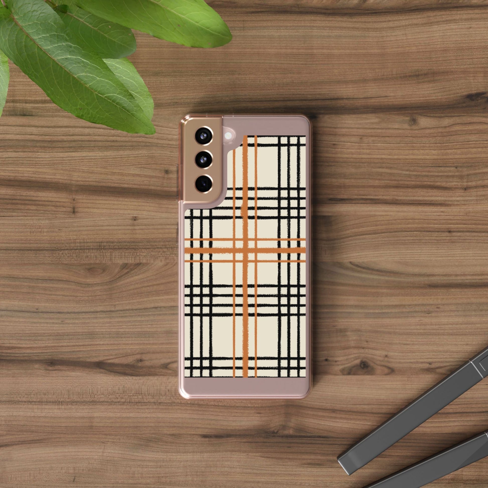 JAKKOUTTHEBXX Plaid iPhone 12 Pro Max Clear Case 2025