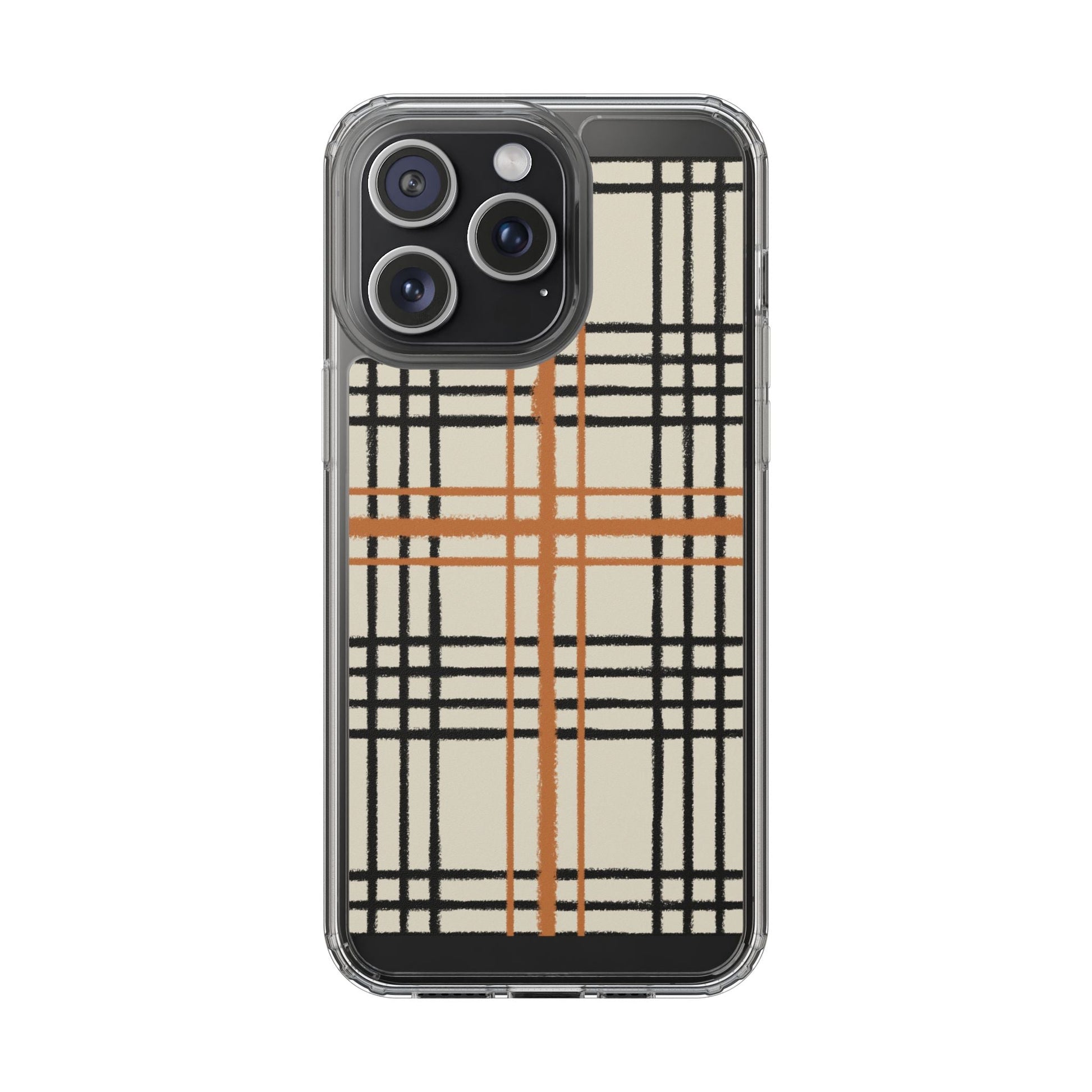 JAKKOUTTHEBXX Plaid iPhone 12 Pro Max Clear Case 2025