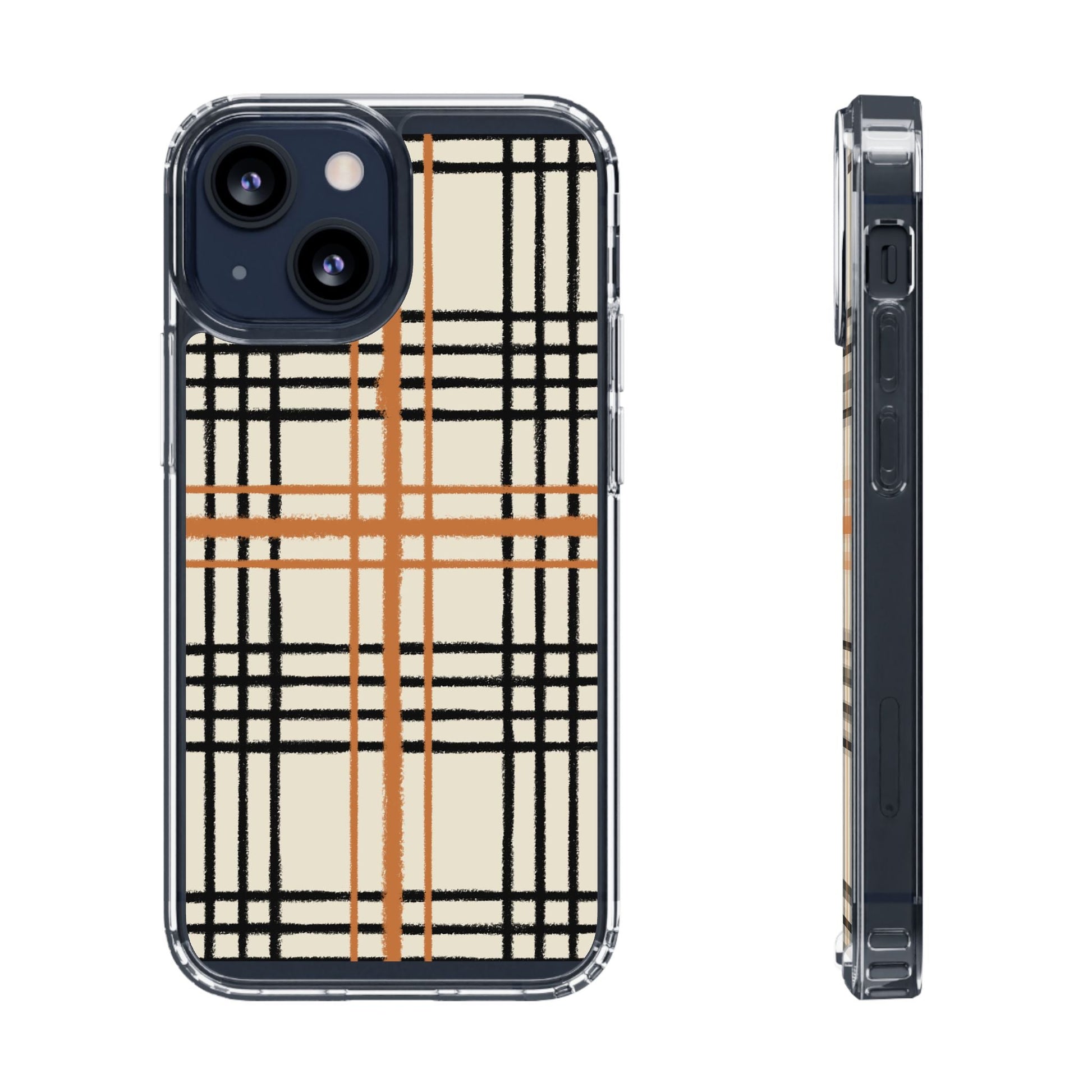 JAKKOUTTHEBXX Plaid iPhone 12 Pro Max Clear Case 2025