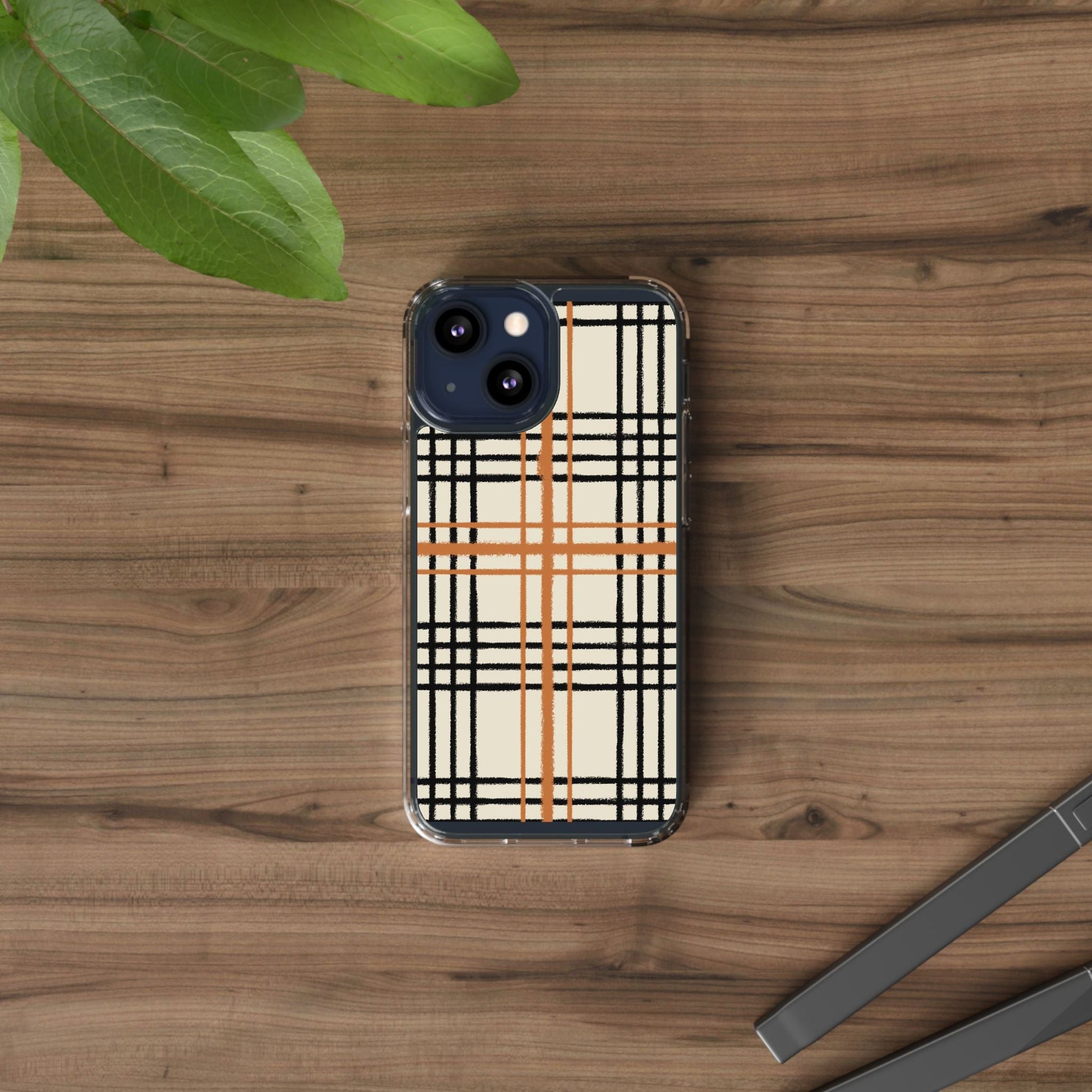 JAKKOUTTHEBXX Plaid iPhone 12 Pro Max Clear Case 2025