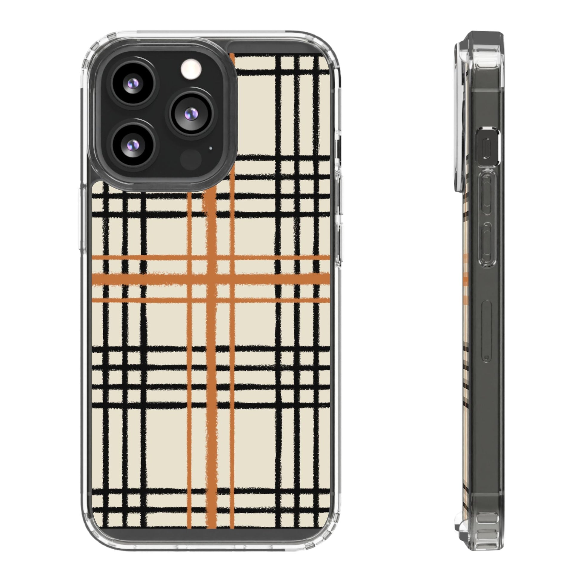 JAKKOUTTHEBXX Plaid iPhone 12 Pro Max Clear Case 2025