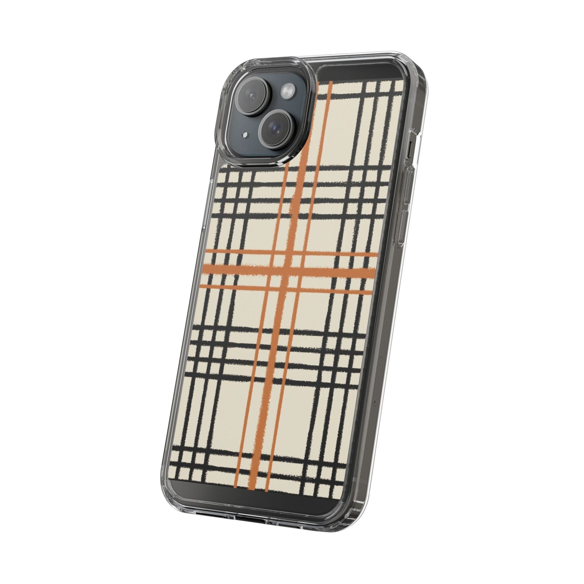 JAKKOUTTHEBXX Plaid iPhone 12 Pro Max Clear Case 2025