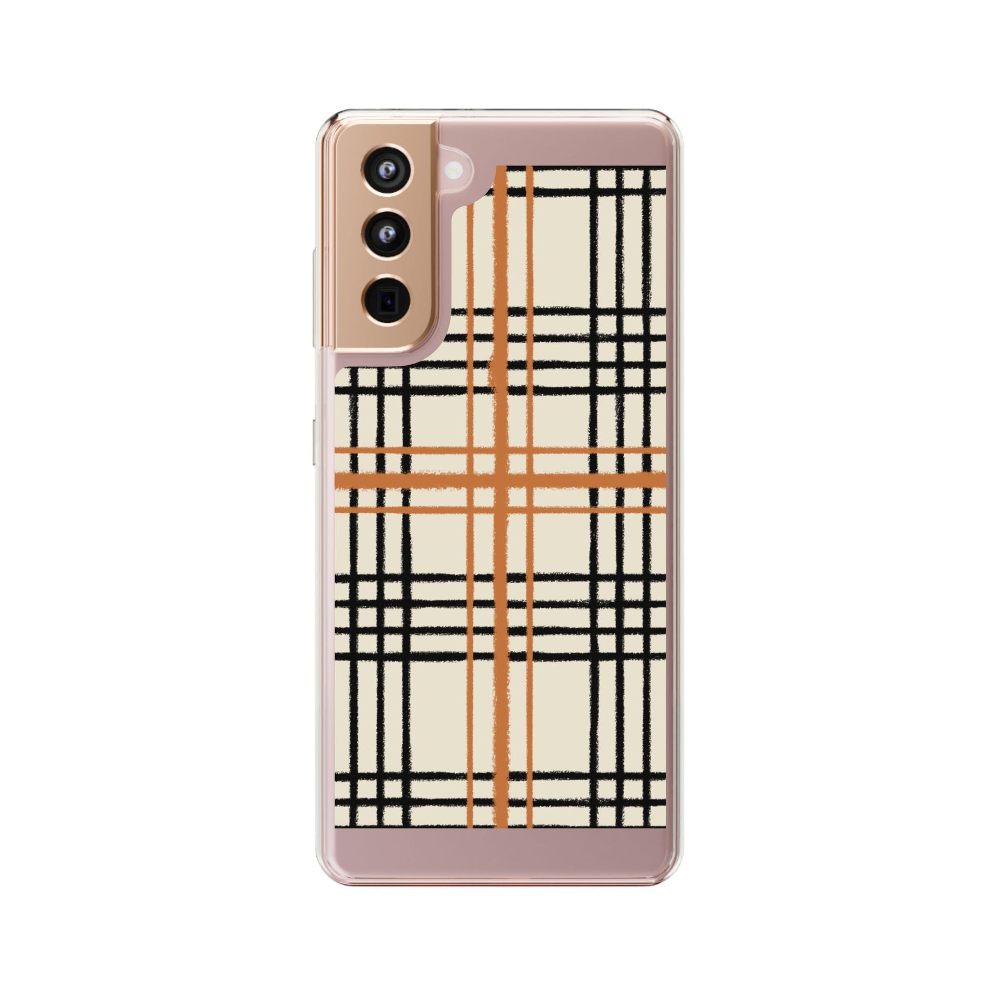 JAKKOUTTHEBXX Plaid iPhone 12 Pro Max Clear Case 2025