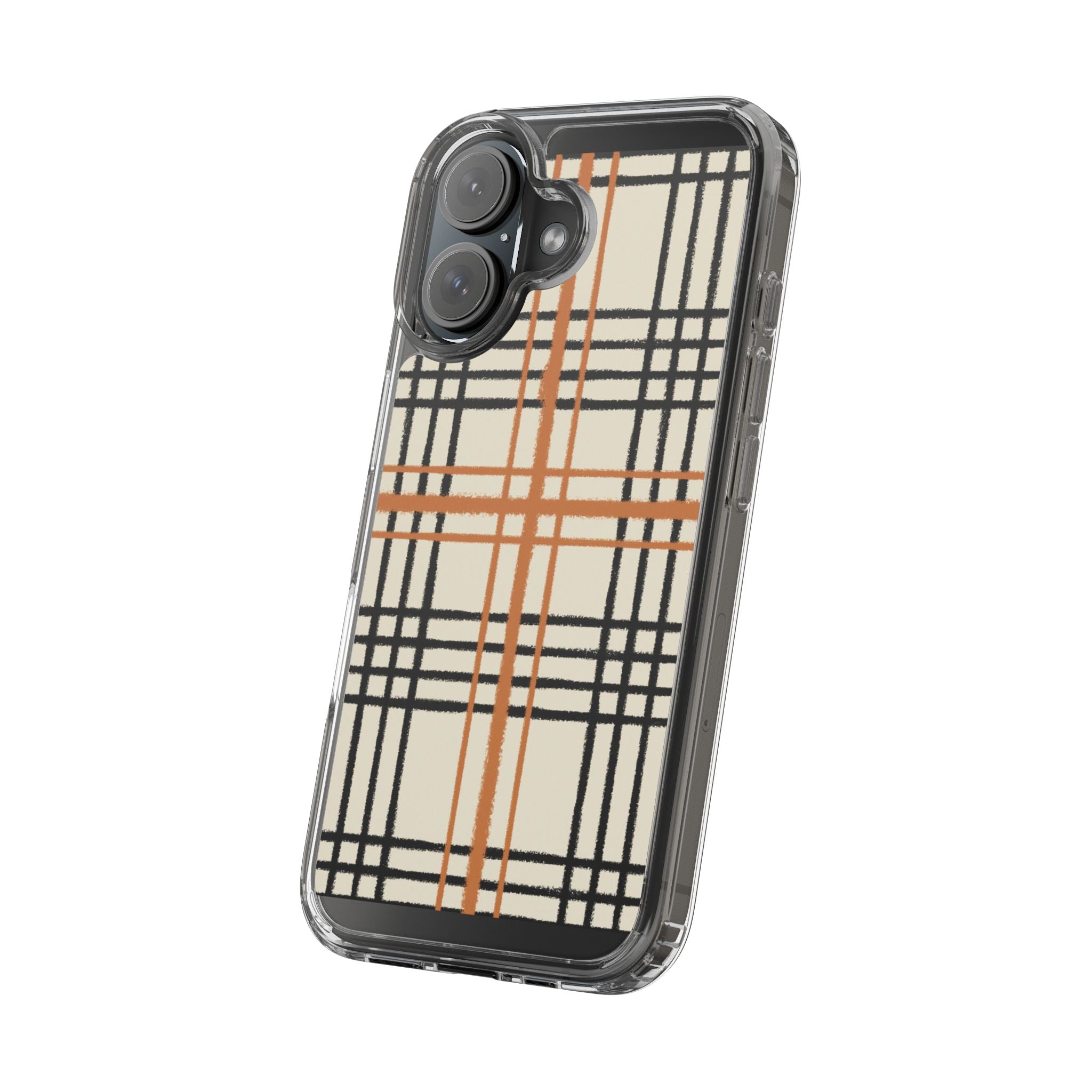 JAKKOUTTHEBXX Plaid iPhone 12 Pro Max Clear Case 2025