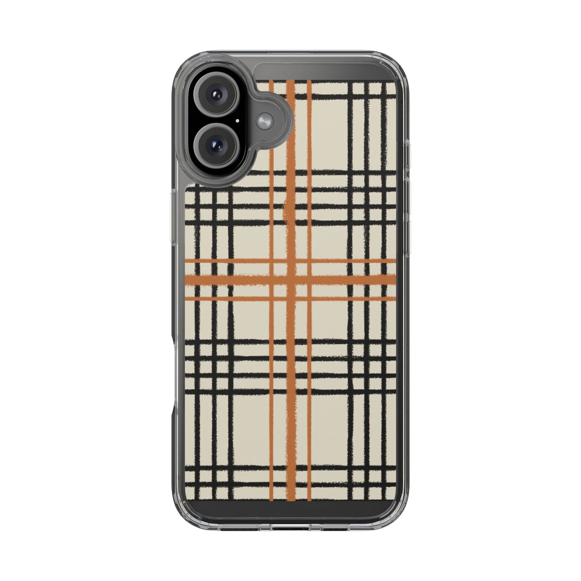 JAKKOUTTHEBXX Plaid iPhone 12 Pro Max Clear Case 2025