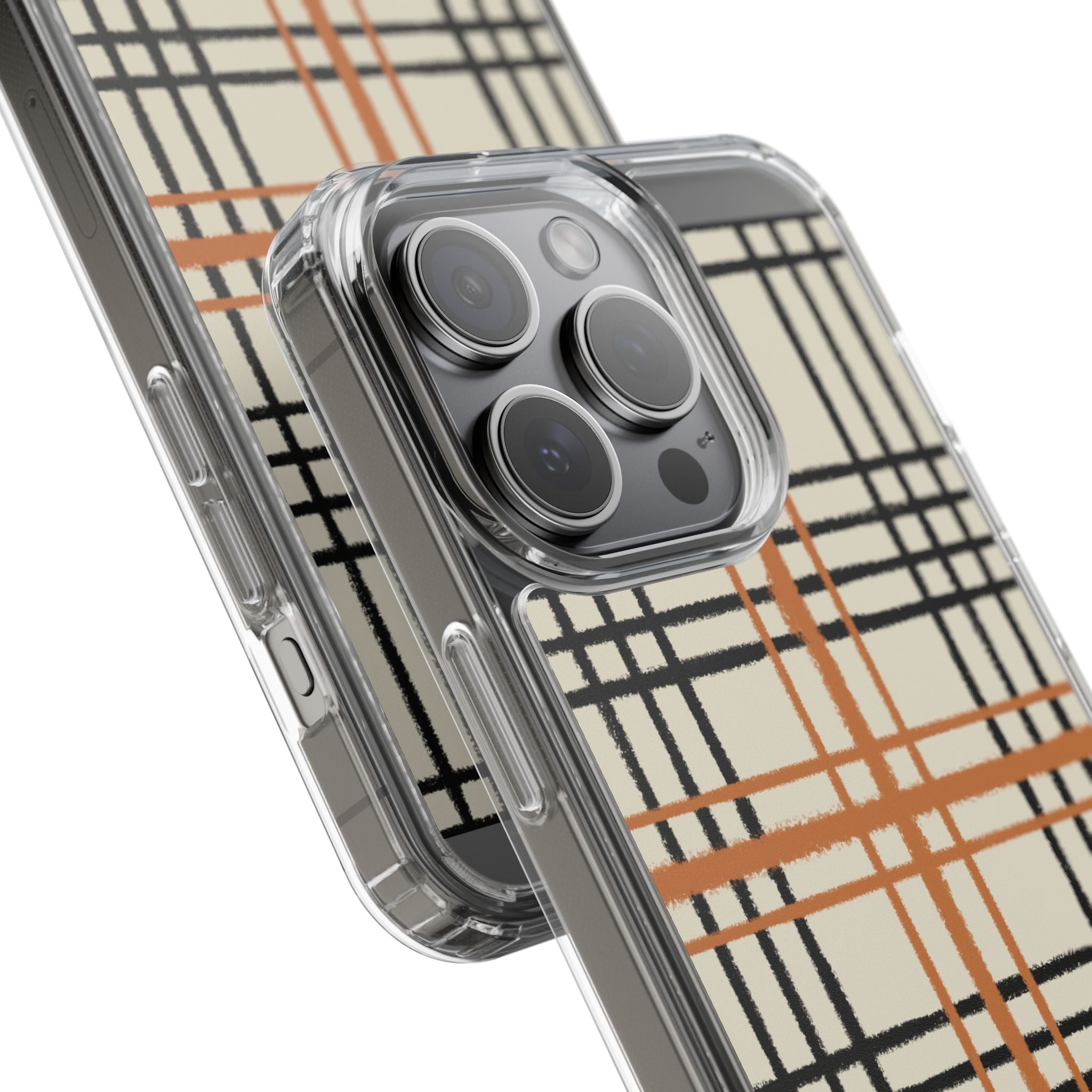 JAKKOUTTHEBXX Plaid iPhone 12 Pro Max Clear Case 2025