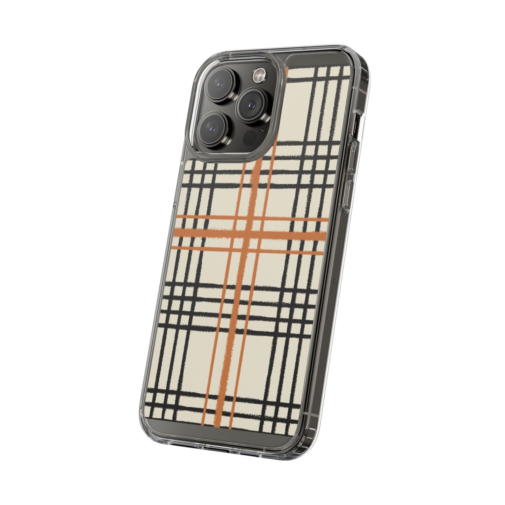 JAKKOUTTHEBXX Plaid iPhone 12 Pro Max Clear Case 2025