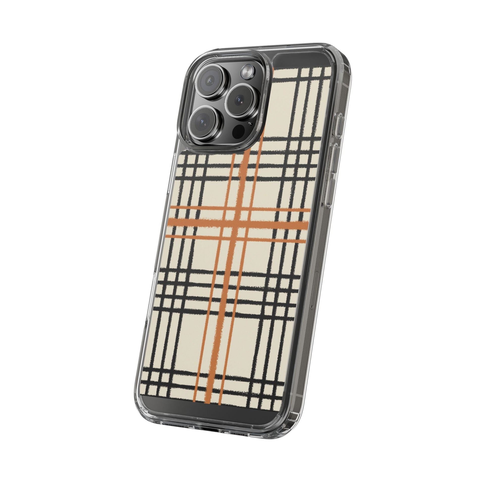 JAKKOUTTHEBXX Plaid iPhone 12 Pro Max Clear Case 2025