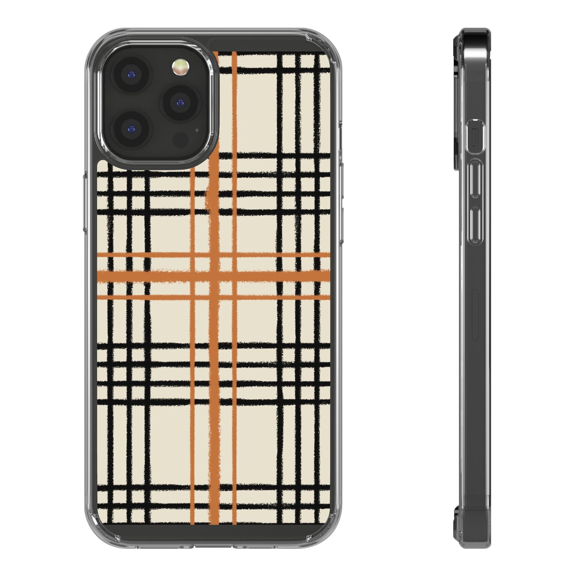 JAKKOUTTHEBXX Plaid iPhone 12 Pro Max Clear Case 2025