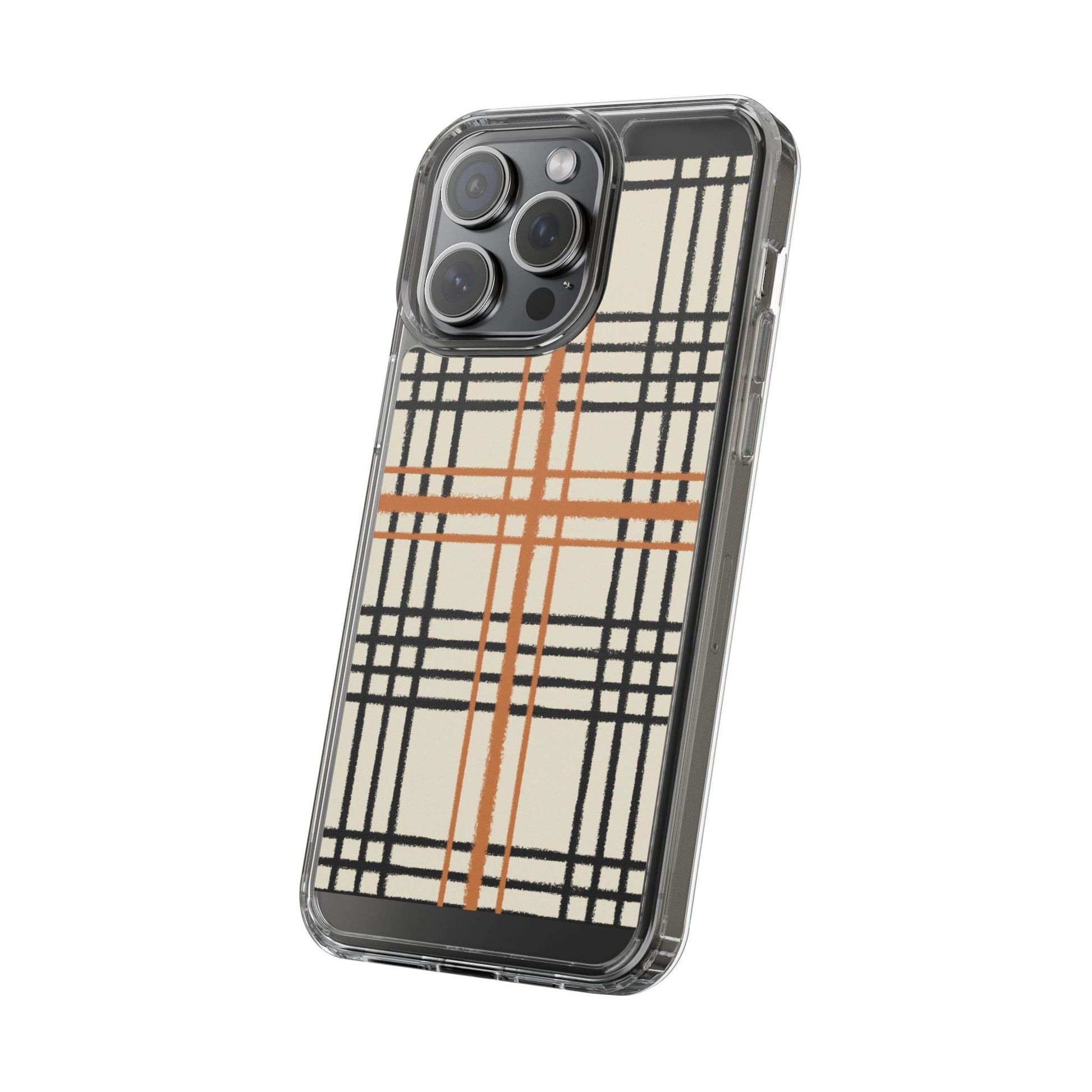 JAKKOUTTHEBXX Plaid iPhone 12 Pro Max Clear Case 2025