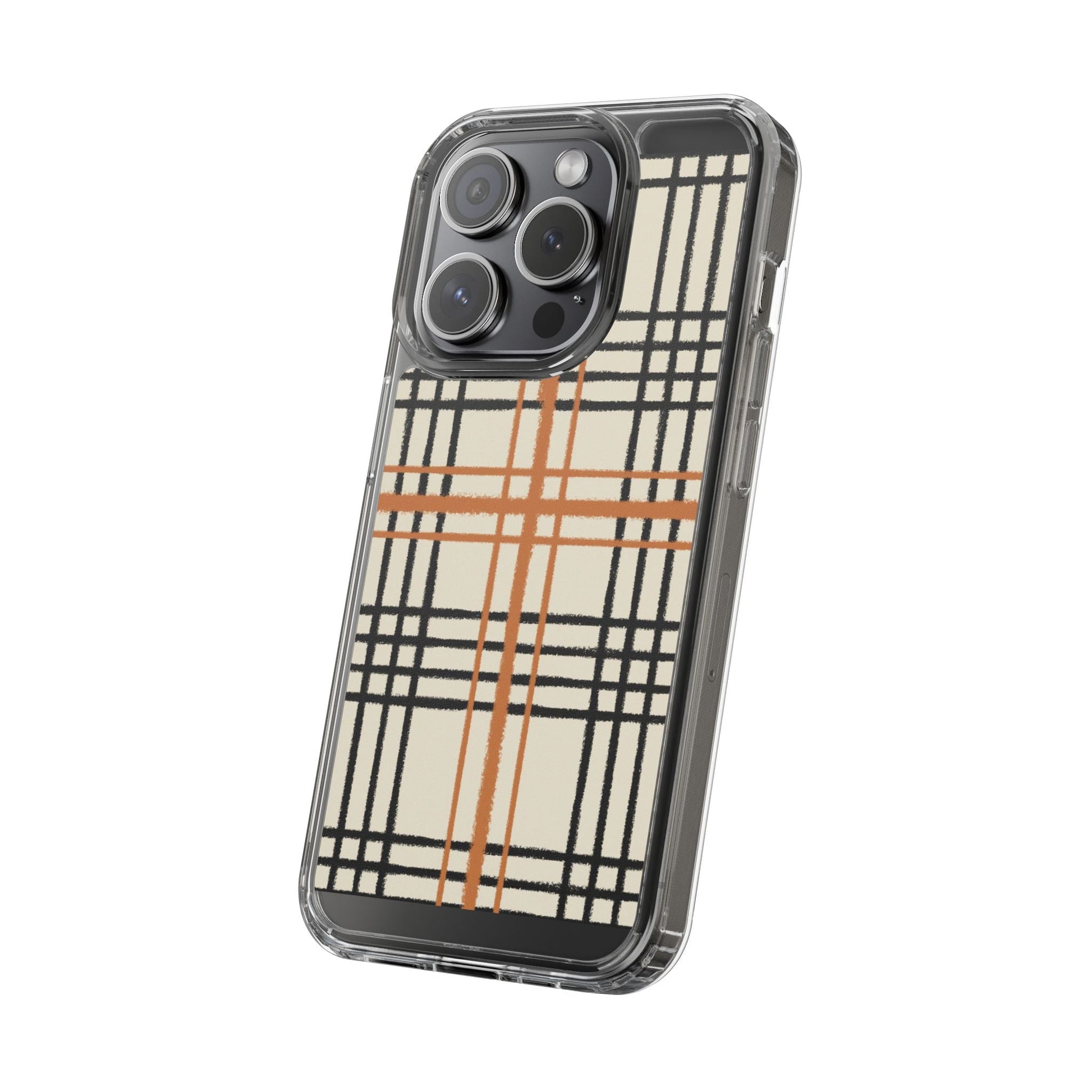 JAKKOUTTHEBXX Plaid iPhone 12 Pro Max Clear Case 2025