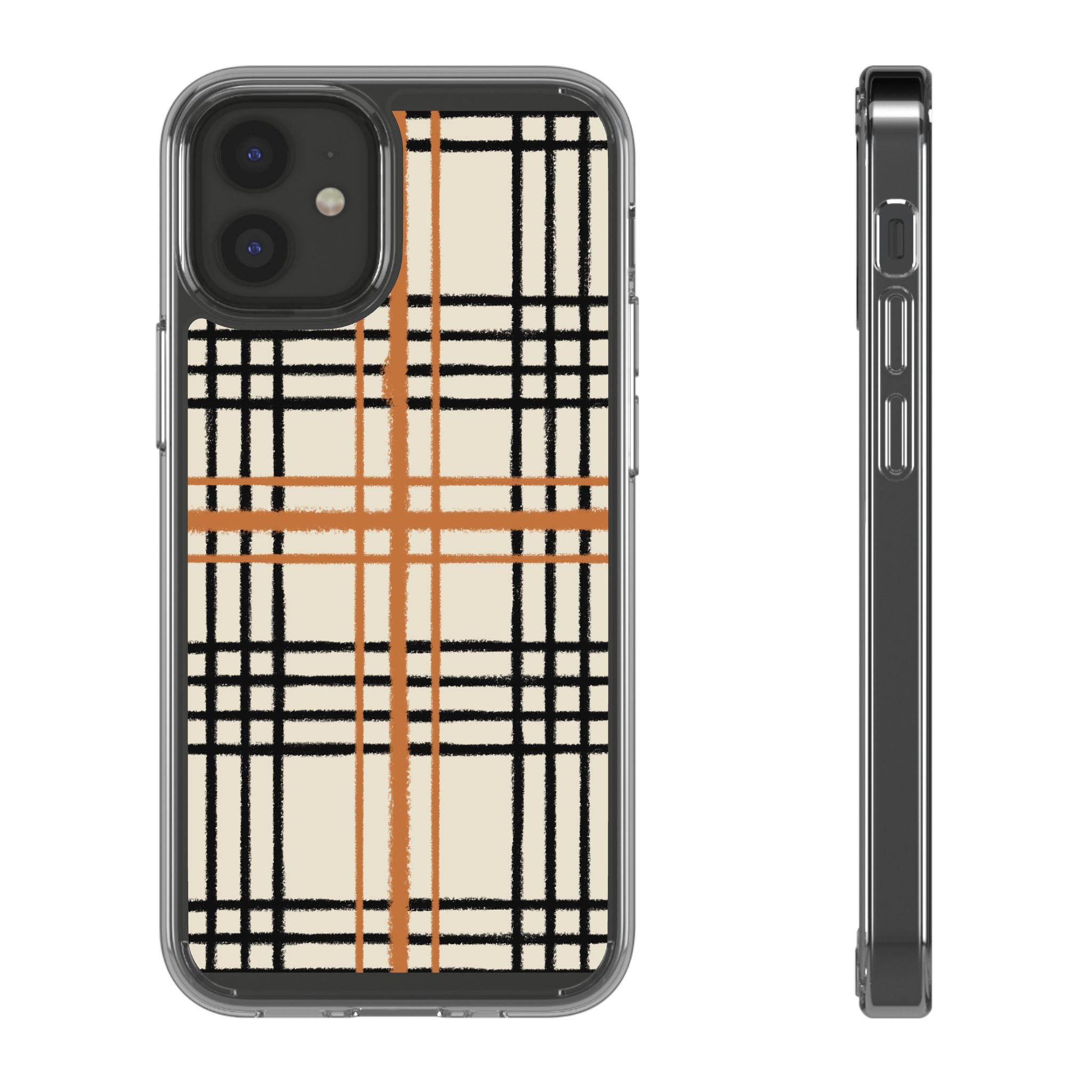 JAKKOUTTHEBXX Plaid iPhone 12 Pro Max Clear Case 2025