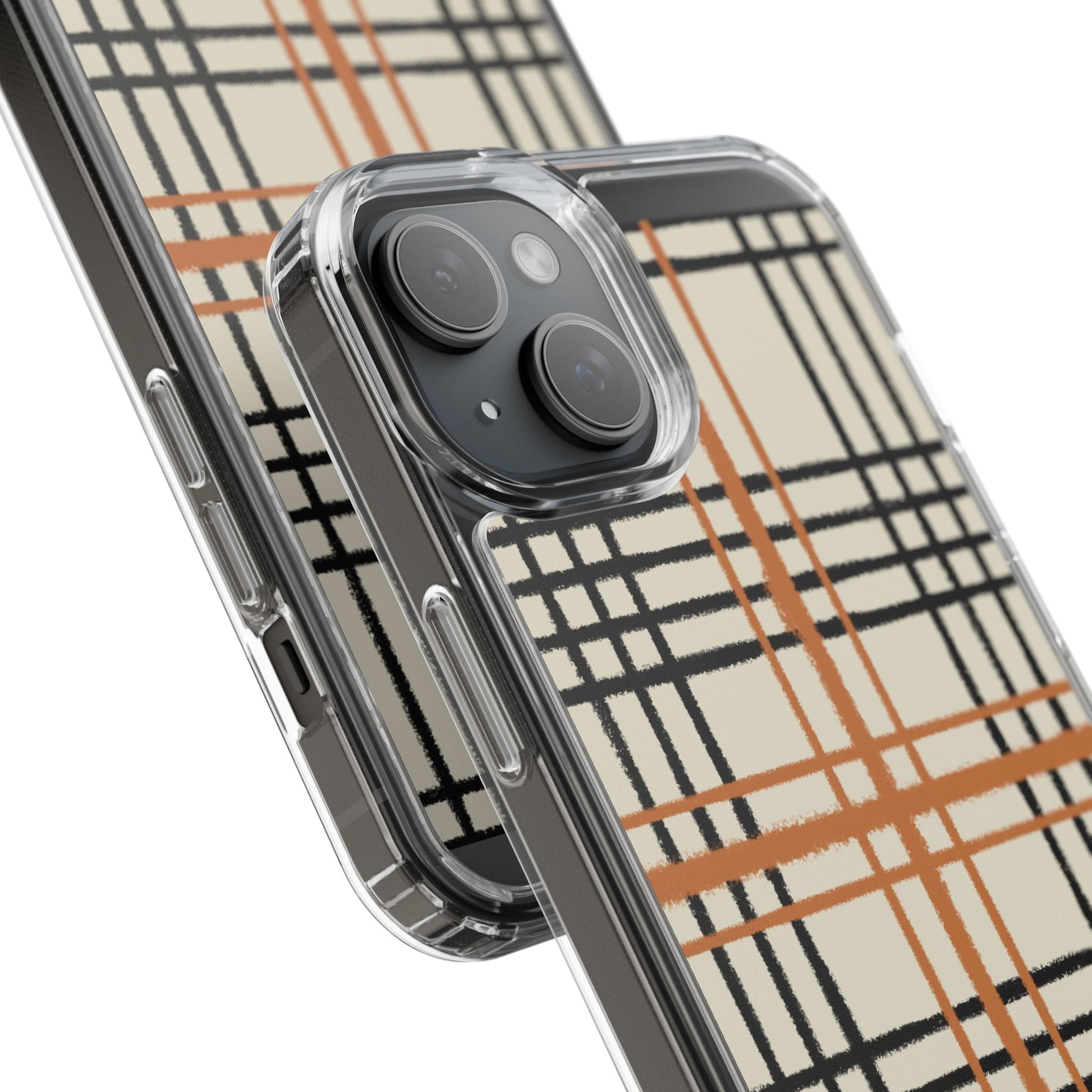 JAKKOUTTHEBXX Plaid iPhone 12 Pro Max Clear Case 2025