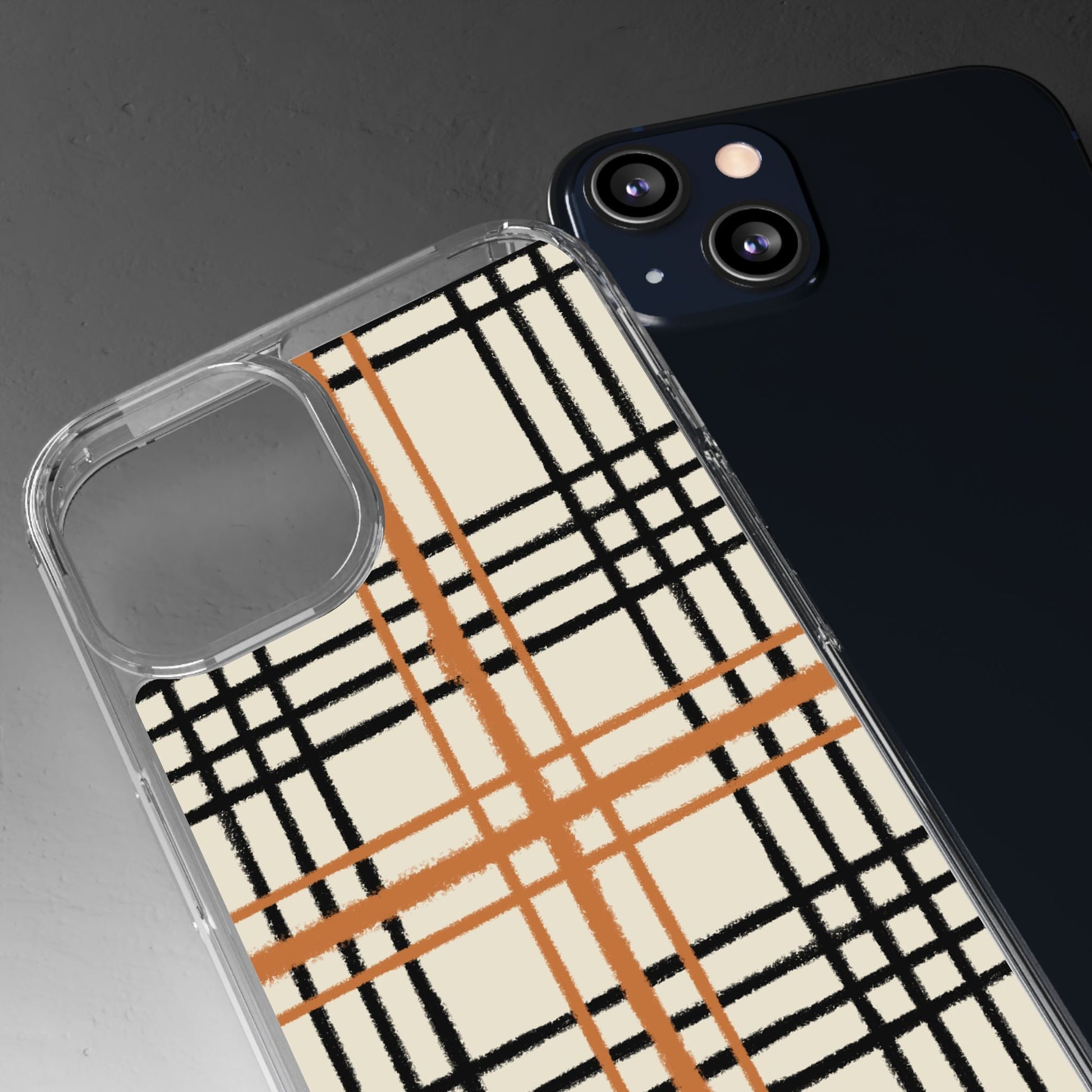 JAKKOUTTHEBXX Plaid iPhone 12 Pro Max Clear Case 2025
