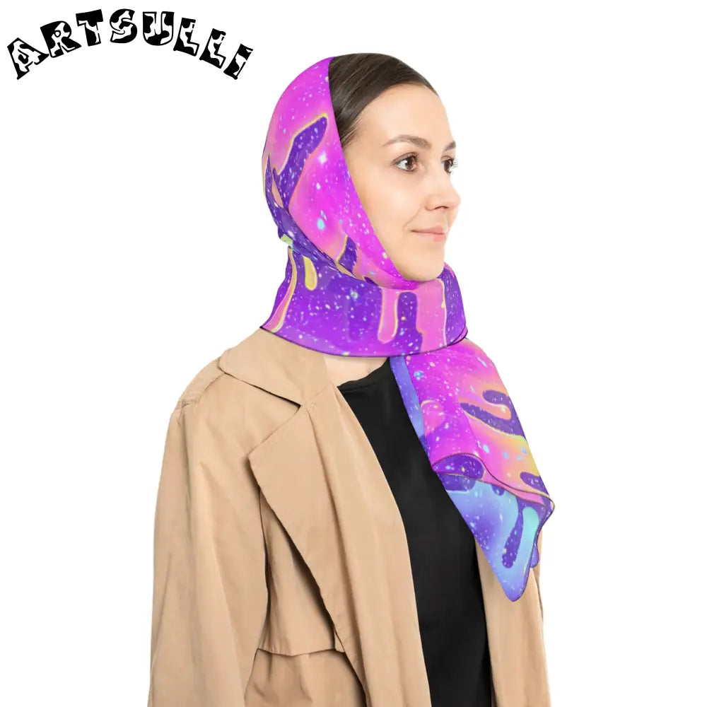 JAKKOUTTHEBXX Colorful Psychedelic Galaxy Scarf 2025