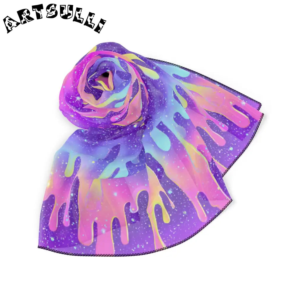 JAKKOUTTHEBXX Colorful Psychedelic Galaxy Scarf 2025