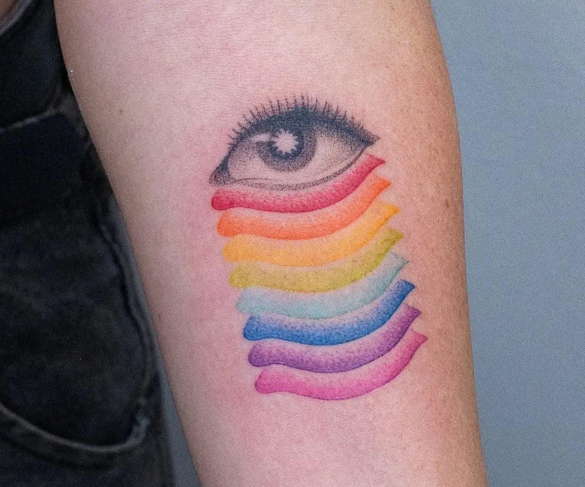 Innumerable Dots Form Bright, Bold Gradients in Nano Ponto’s Entirely Handpoked Tattoos