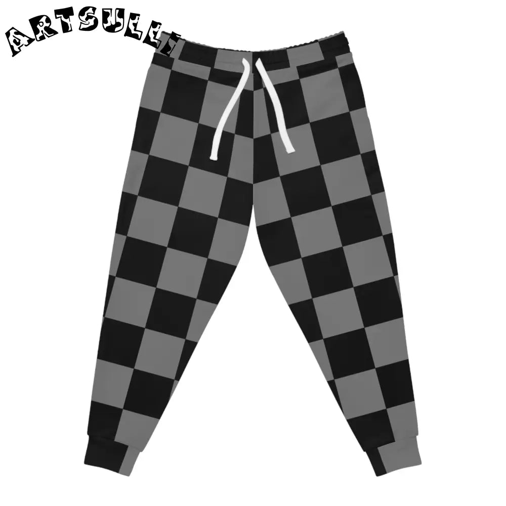 Prime Art Printed Checkered Joggers, Artsulli - Art is Long, Life is Short, All Over Prints, Size, S, Color, Seam thread color automatically matched to design, , , 60931475726472320771