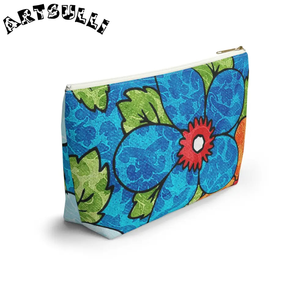 Prime Illustration Printed Floral T-Bottom Pouch, Artsulli - Art is Long, Life is Short, Bags, , , , , , , 