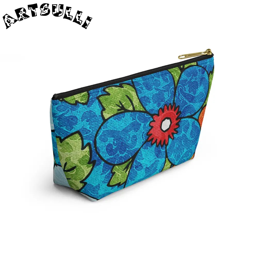 Prime Illustration Printed Floral T-Bottom Pouch, Artsulli - Art is Long, Life is Short, Bags, , , , , , , 