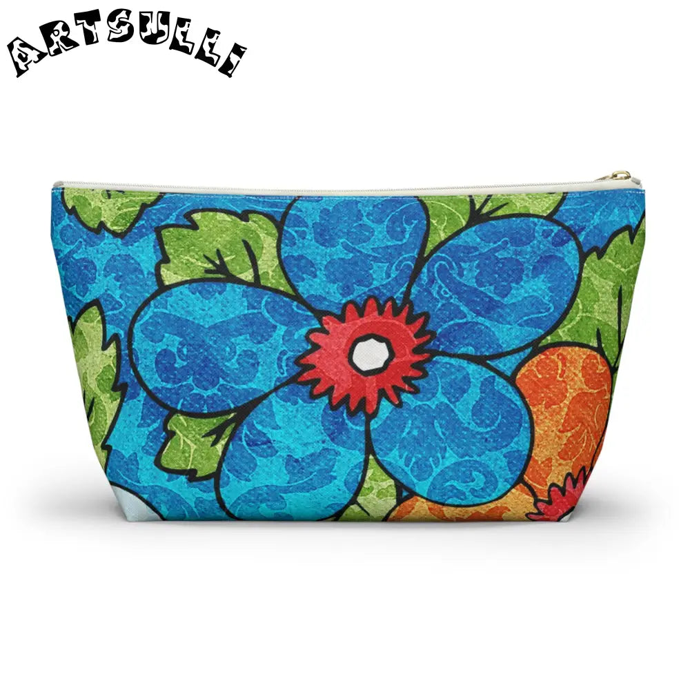 Prime Illustration Printed Floral T-Bottom Pouch, Artsulli - Art is Long, Life is Short, Bags, , , , , , , 
