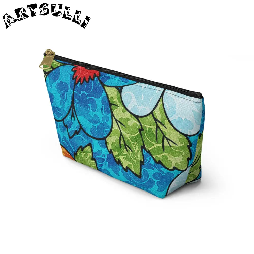 Prime Illustration Printed Floral T-Bottom Pouch, Artsulli - Art is Long, Life is Short, Bags, , , , , , , 
