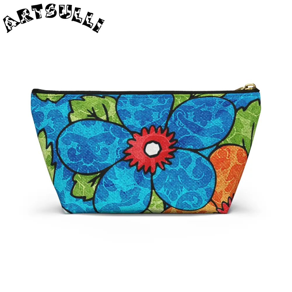 Prime Illustration Printed Floral T-Bottom Pouch, Artsulli - Art is Long, Life is Short, Bags, , , , , , , 