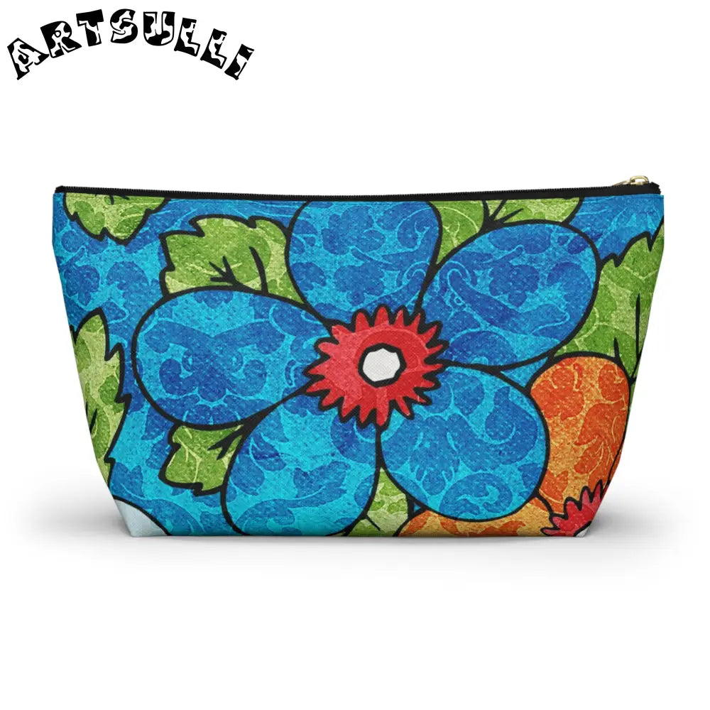 Prime Illustration Printed Floral T-Bottom Pouch, Artsulli - Art is Long, Life is Short, Bags, , , , , , , 