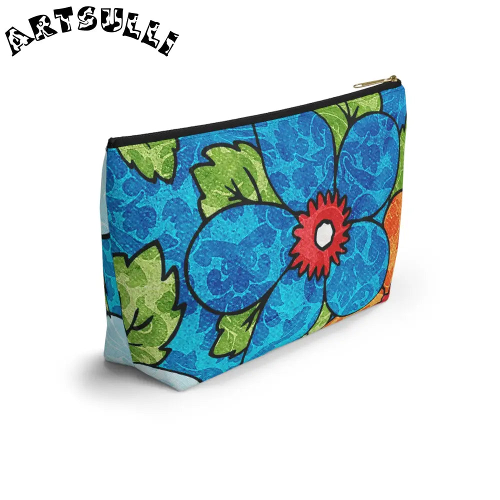 Prime Illustration Printed Floral T-Bottom Pouch, Artsulli - Art is Long, Life is Short, Bags, , , , , , , 