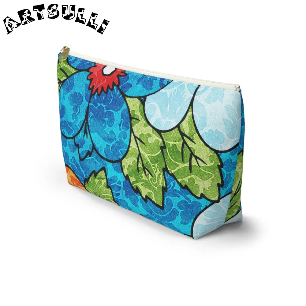Prime Illustration Printed Floral T-Bottom Pouch, Artsulli - Art is Long, Life is Short, Bags, , , , , , , 