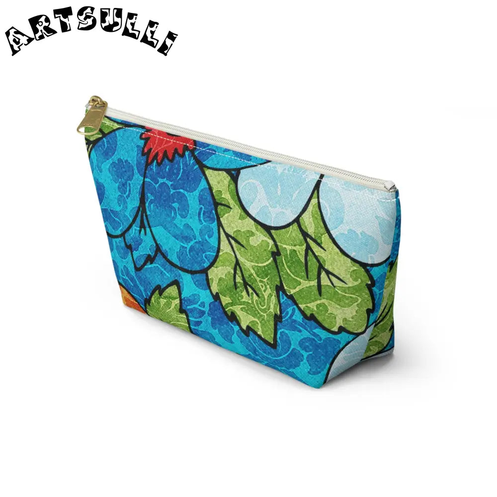 Prime Illustration Printed Floral T-Bottom Pouch, Artsulli - Art is Long, Life is Short, Bags, , , , , , , 