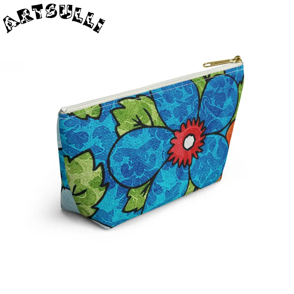 Prime Illustration Printed Floral T-Bottom Pouch, Artsulli - Art is Long, Life is Short, Bags, , , , , , , 