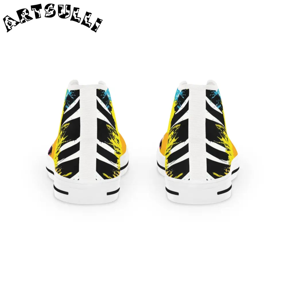 Print x Paint Canvas High Top Sneakers, Artsulli - Art is Long, Life is Short, Shoes, , , , , , , 