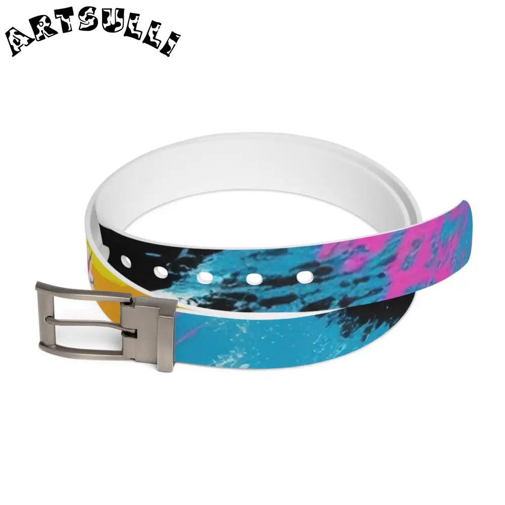 Print x Paint Water-Resistant TPU Belt, Artsulli - Art is Long, Life is Short, Accessories, Material, Gun Metal, Size, 50'', , , 97888310547102537555