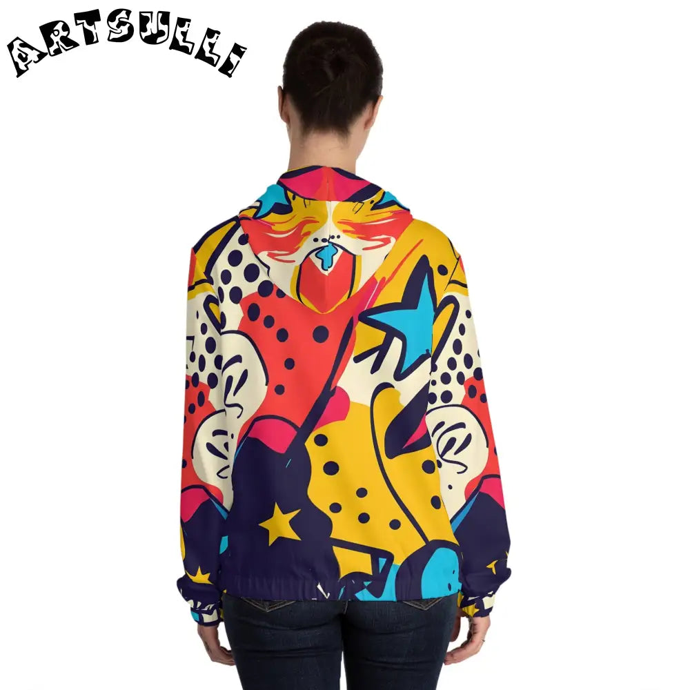 Print x Paint Womens Zip Hoodie, Artsulli - Art is Long, Life is Short, All Over Prints, , , , , , , 
