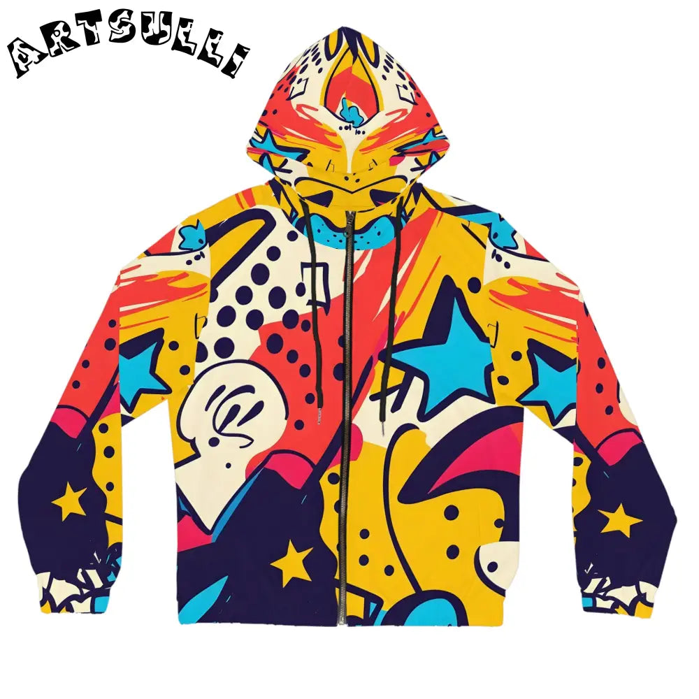 Print x Paint Womens Zip Hoodie, Artsulli - Art is Long, Life is Short, All Over Prints, Size, XS, Color, Black, , , 11577145182212328342
